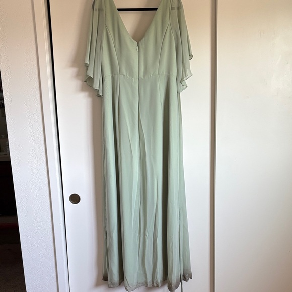 Azazie Light Green Bridesmaid Dress, Cierra in Dusty Sage - Picture 7 of 8